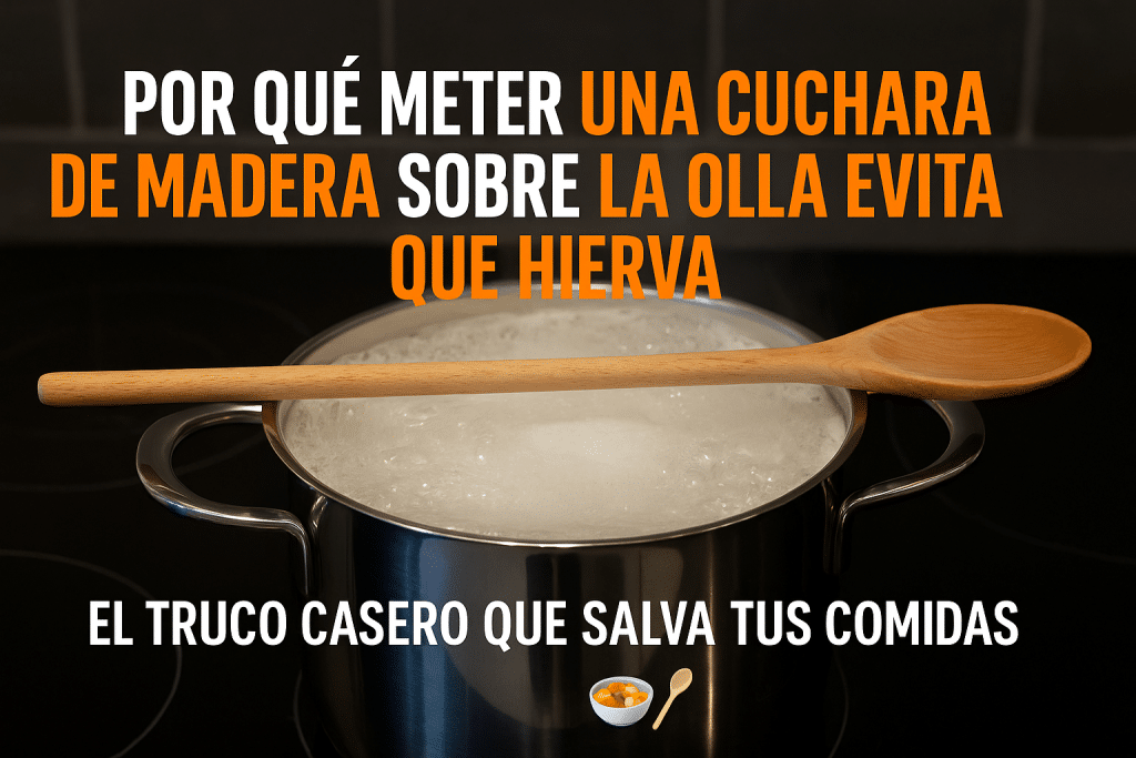 Por qué meter una cuchara de madera sobre la olla evita que hierva: El truco casero que salva tus comidas