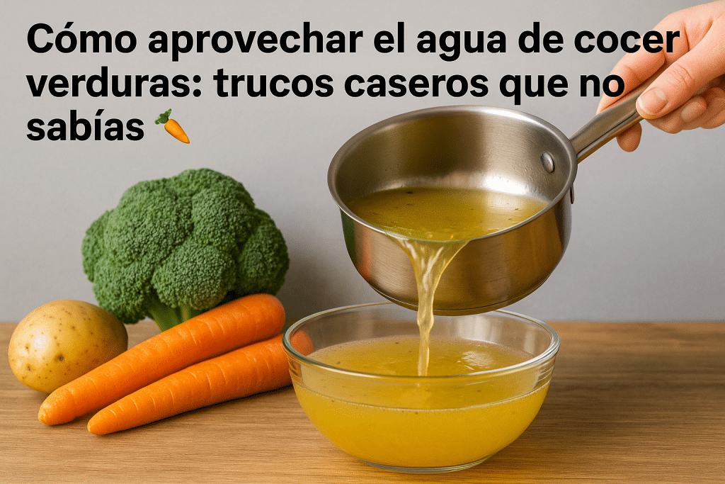 Cómo aprovechar el agua de cocer verduras: trucos caseros que no sabías