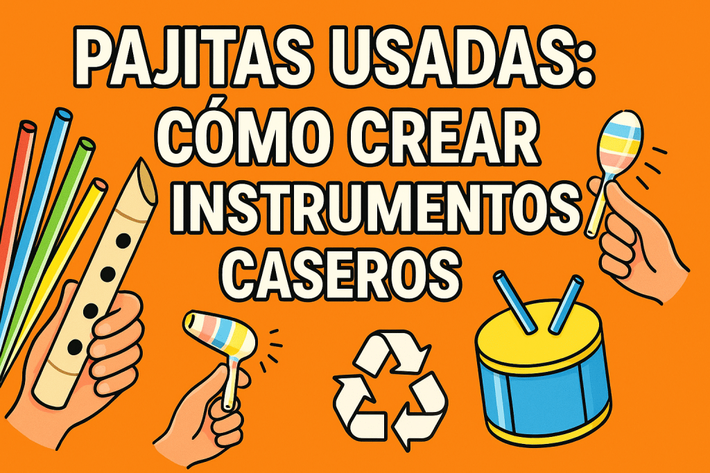 Pajitas usadas: cómo crear instrumentos caseros