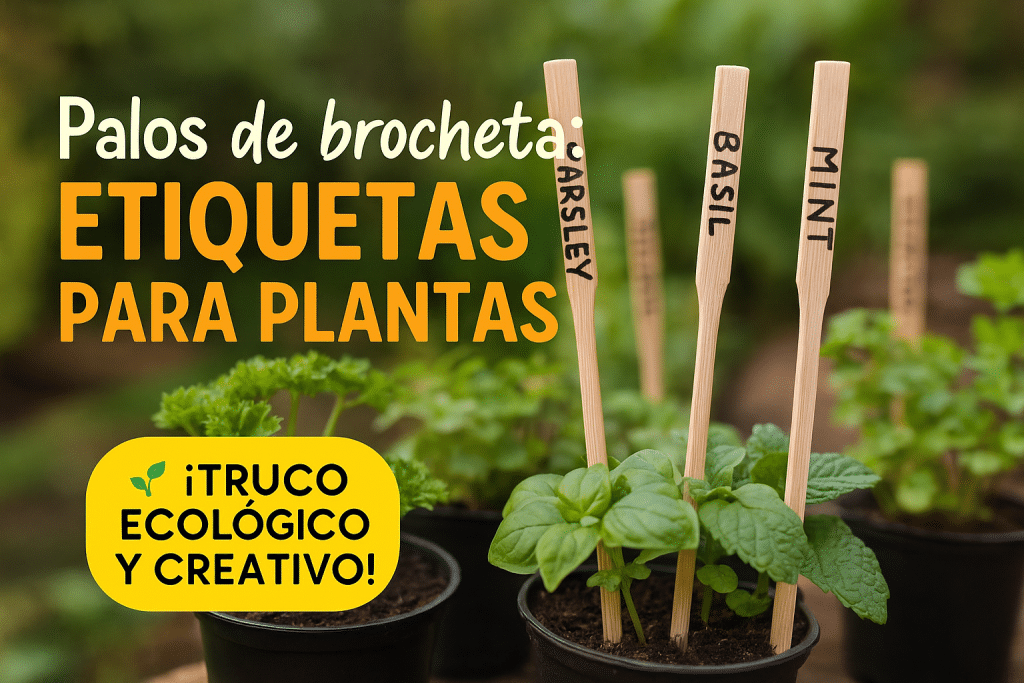 Palos de brocheta: etiquetas para plantas