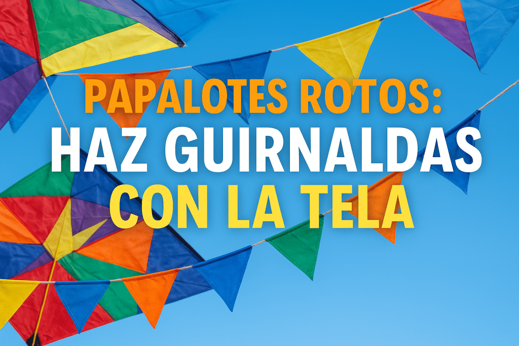 Papalotes rotos: haz guirnaldas con la tela