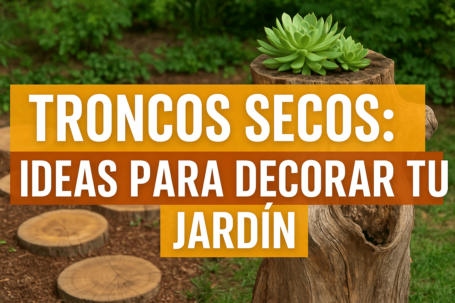 Troncos secos: ideas para decorar tu jardín
