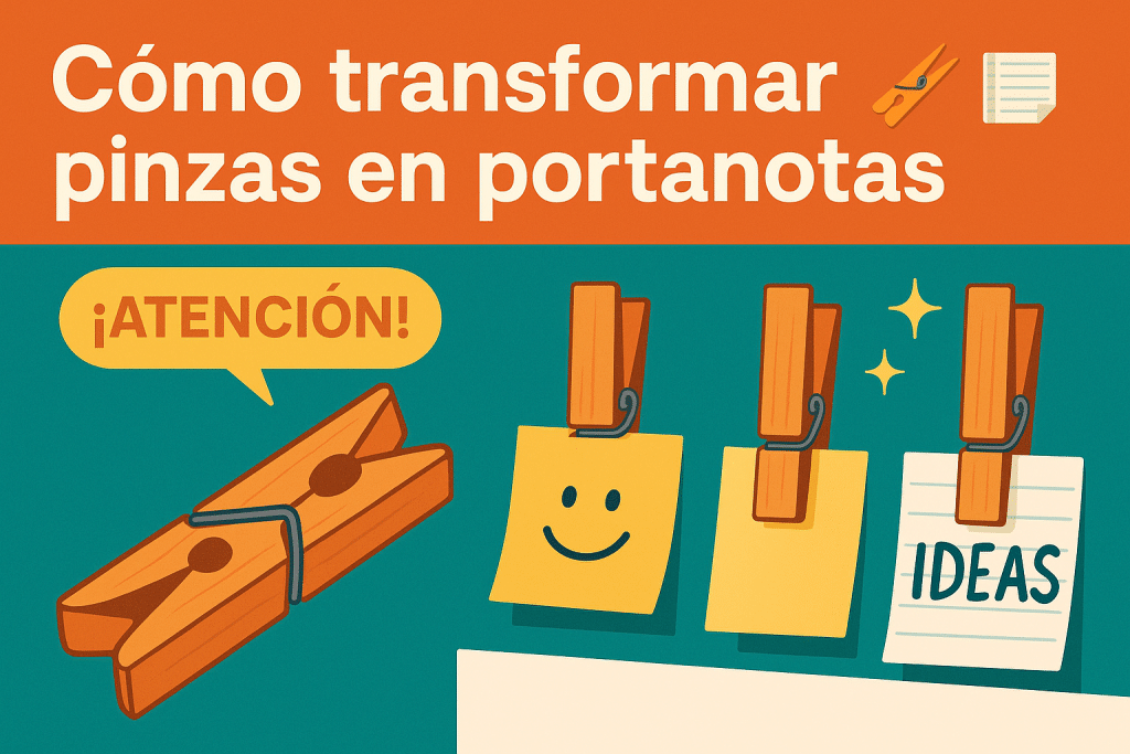 Cómo transformar pinzas en portanotas