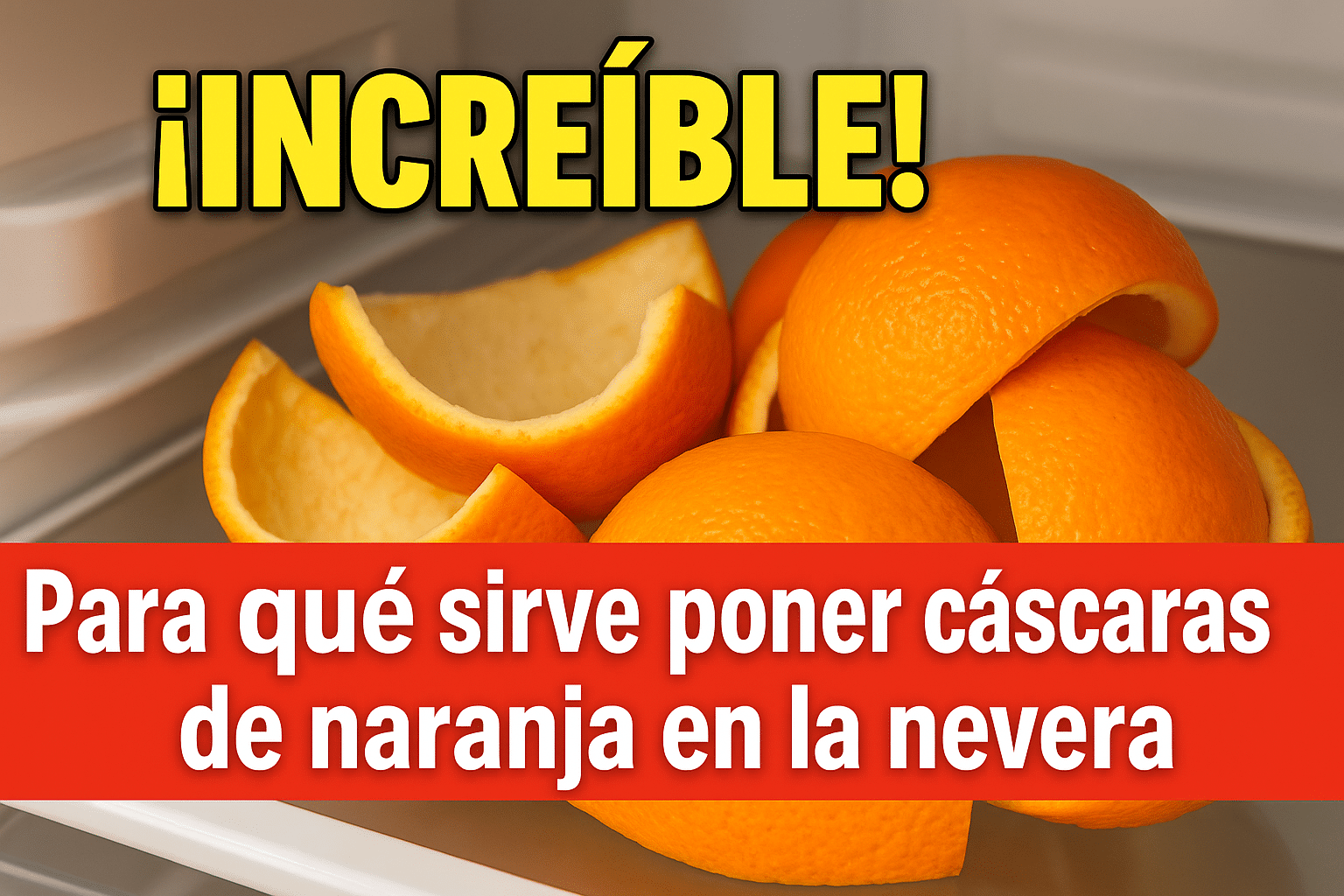 Para qu&eacute; sirve poner c&aacute;scaras de naranja en la nevera: El truco casero que revoluciona tu cocina