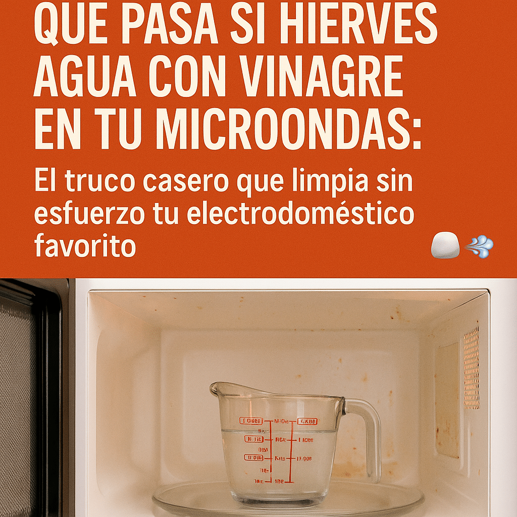 🟠 Qué pasa si hierves agua con vinagre en tu microondas: El truco casero que limpia sin esfuerzo tu electrodoméstico favorito 🧼💨