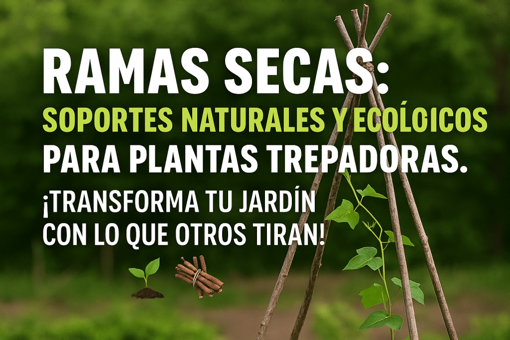 🪵 Cómo crear soportes para plantas trepadoras con ramas secas: paso a paso