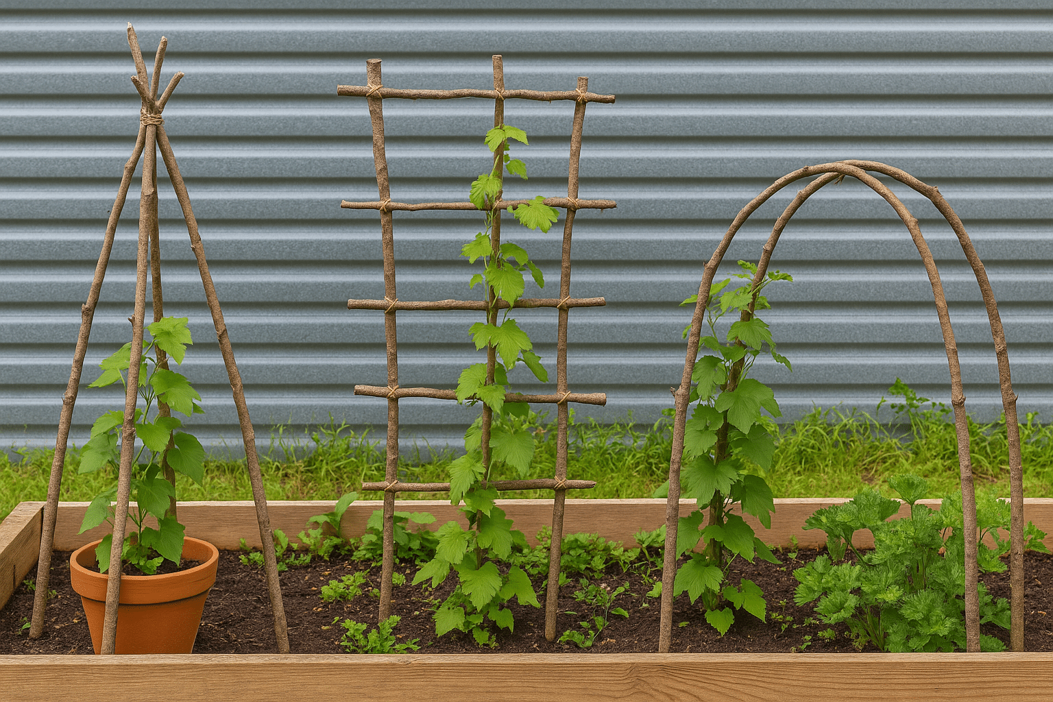 🪵 Cómo crear soportes para plantas trepadoras con ramas secas: paso a paso