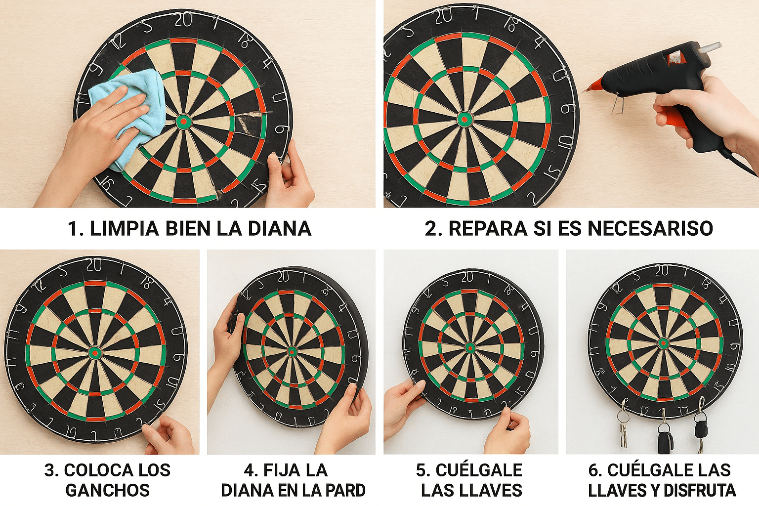 Diana rota: reutiliza el soporte para colgar llaves