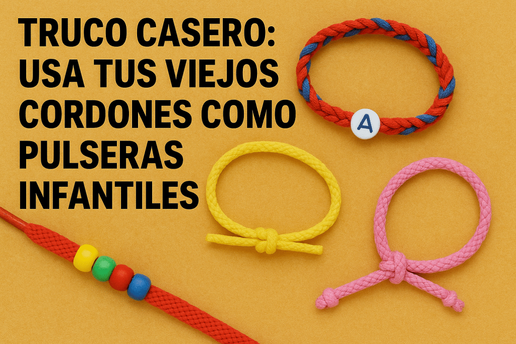 Cordones viejos como pulseras infantiles