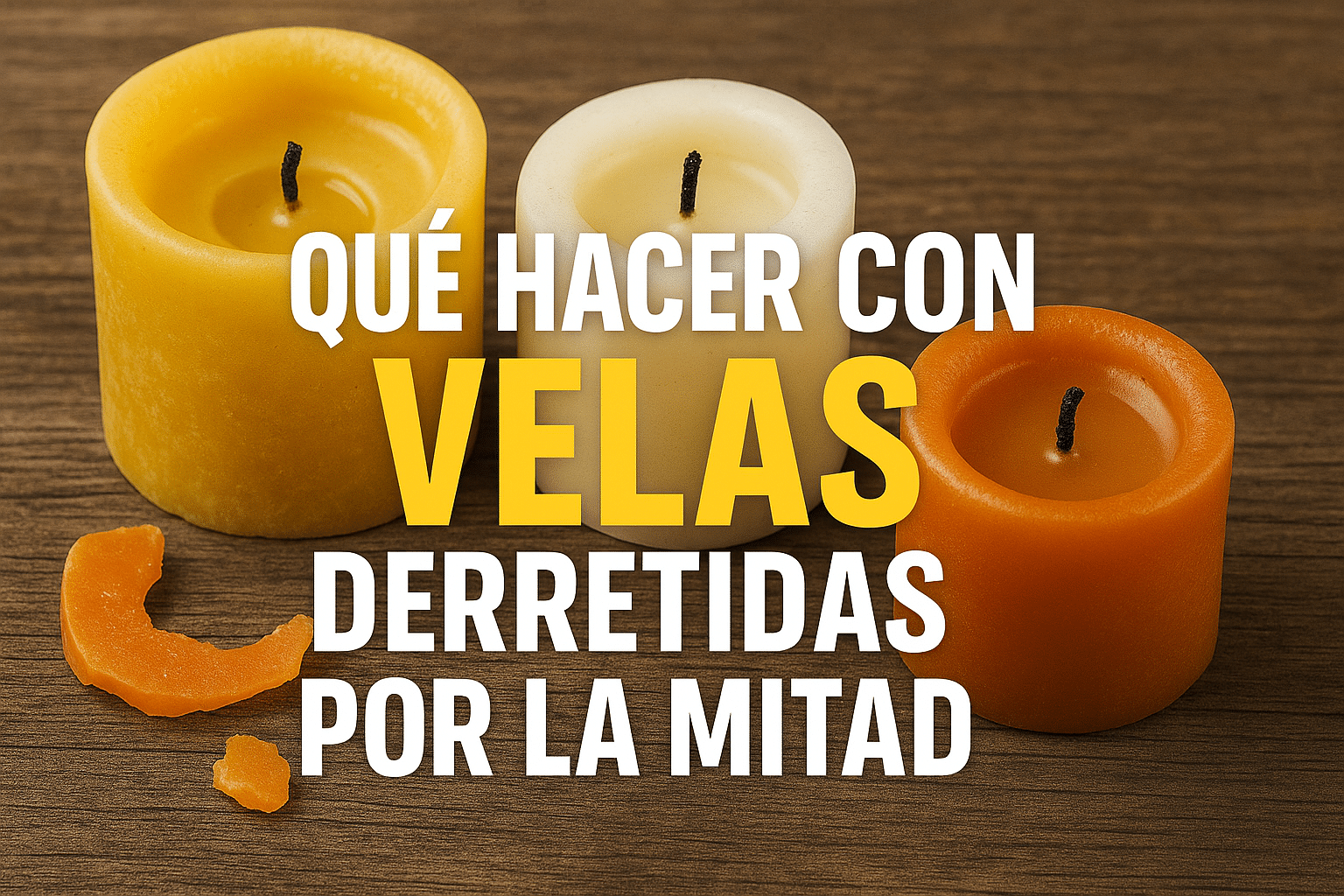 Qu&eacute; hacer con velas derretidas por la mitad