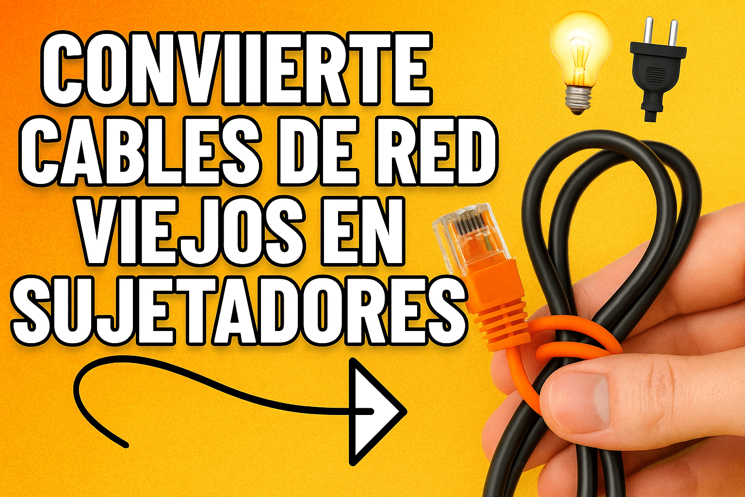 Convierte cables de red viejos en sujetadores