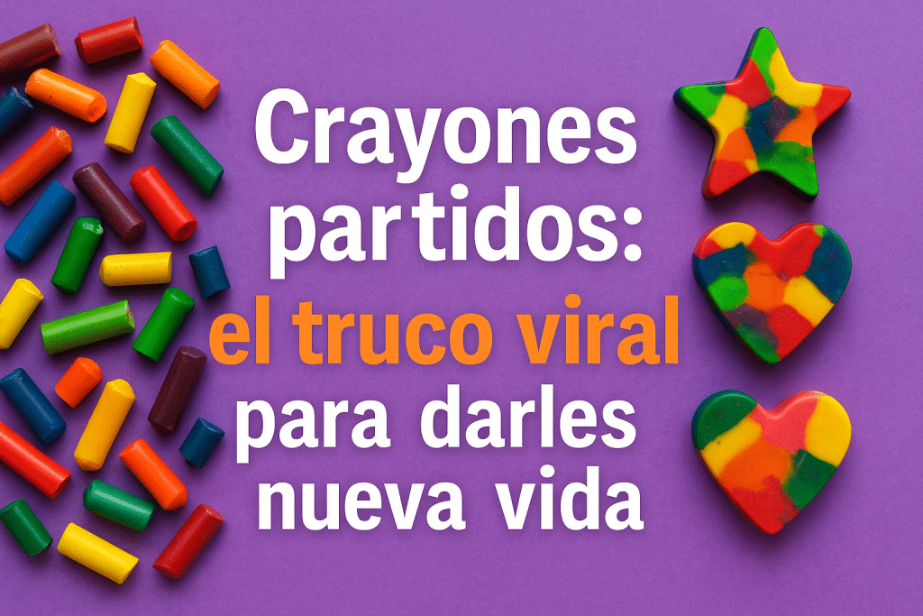 Crayones partidos: cómo fundirlos y darles nueva forma