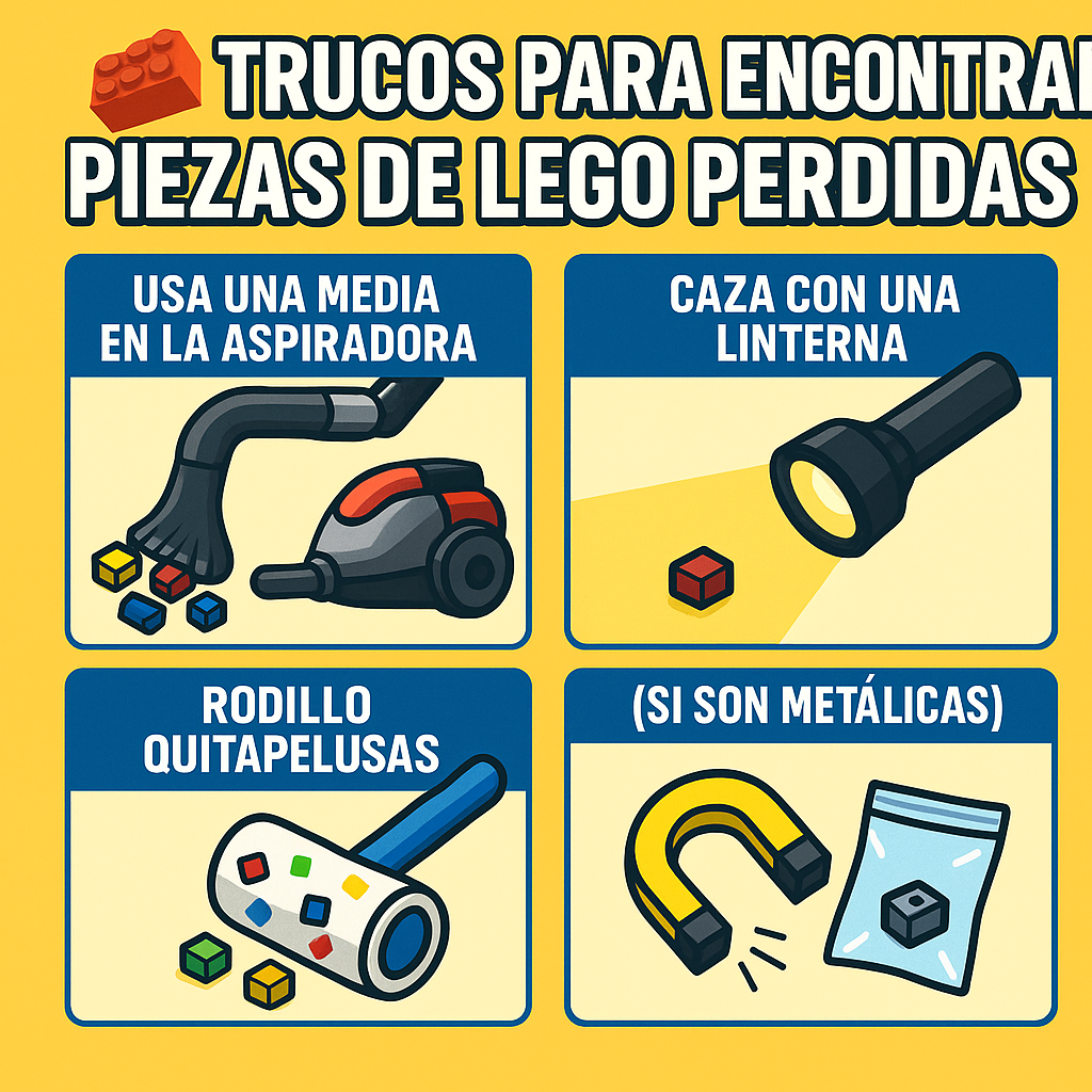 🧩 Piezas de LEGO perdidas: Trucos y juegos para encontrarlas sin volverte loco