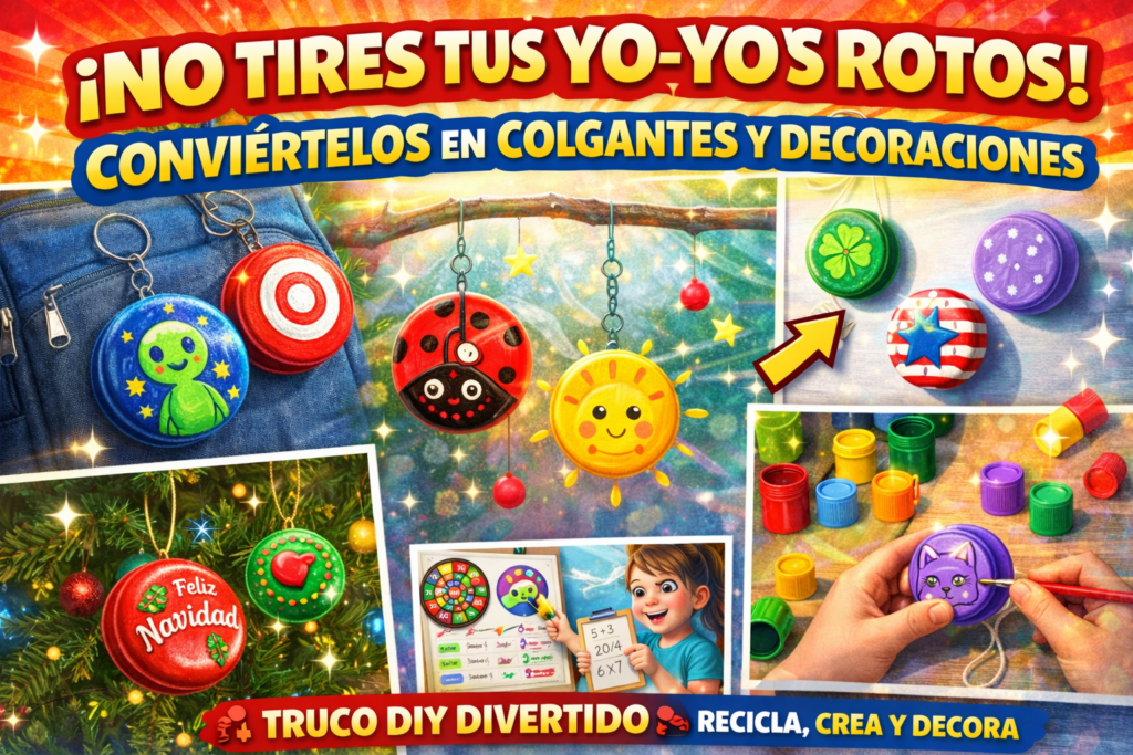 Yo-yos rotos: como colgantes o decoraciones